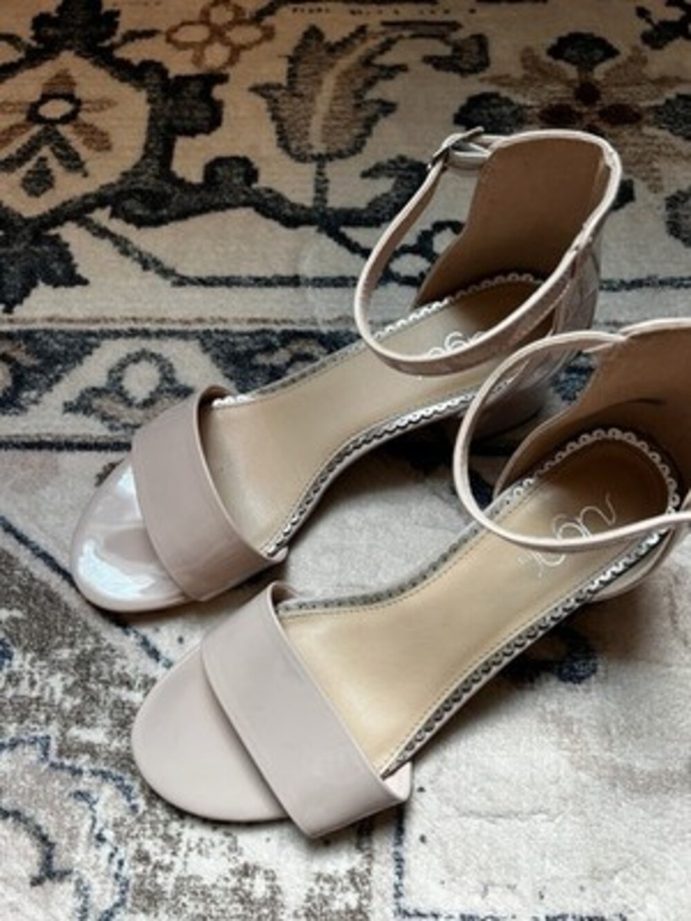 Sugar Noelle Light Pink Ankle Strap Block Heel Sandals Women’s 9M